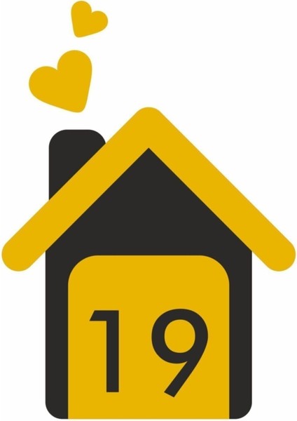 Şık Siyah ve Altın Aynalı Pleksi Kapı Numarası 19, Ev Dekorasyonuna Zarif Dokunuş