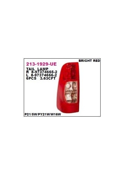 Isuzu Dmax 2007 Arka Stop Lambası Sol Depo