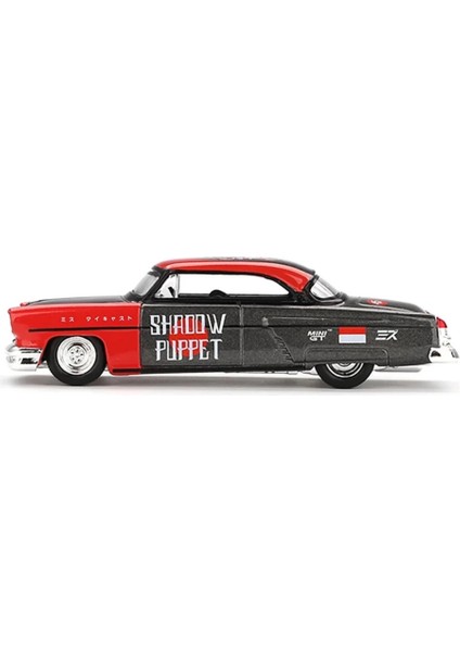 Mini Gt 1/64 Lincoln Capri Hot Rod 1954 "shadow Puppet" Mını Gt x Mızu Diecast modelleri