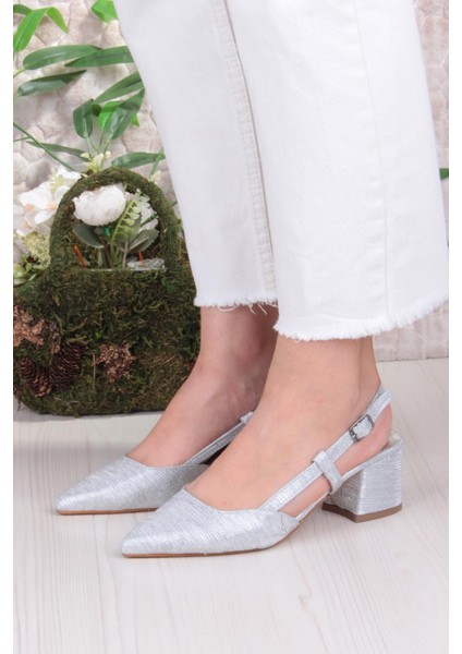 110-425 Saten Simli Arkası Açık Klasik Topuklu Kadın Ayakkabı fiyatları