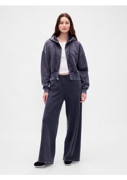 Kadın Lacivert Vintagesoft Baggy Wide-Leg Pantolon