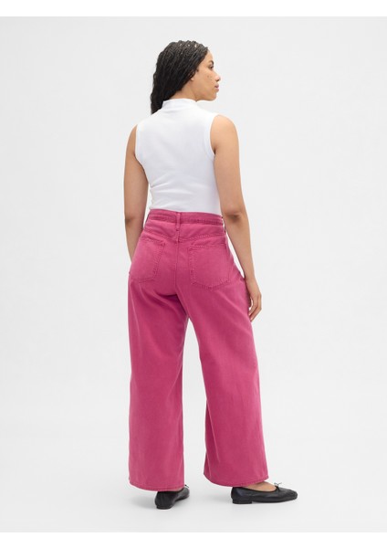 Kadın Pembe Wide Leg Jean modelleri