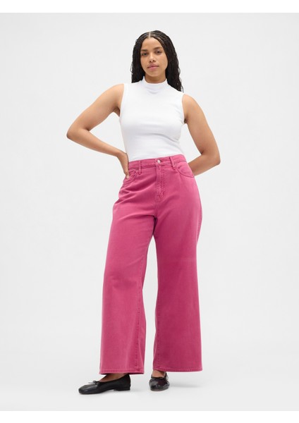 Kadın Pembe Wide Leg Jean fırsatları