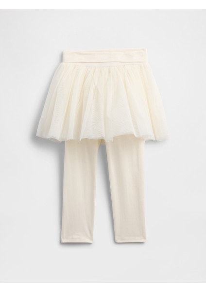 Kız Bebek Beyaz Babygap Tül Etek Tayt