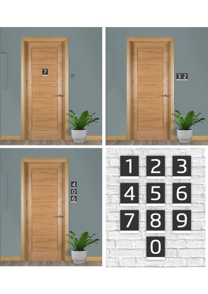 Turuncu Pleksi Dikey Kapı Numarası, Şık ve Dayanıklı Giriş Numarası. modelleri