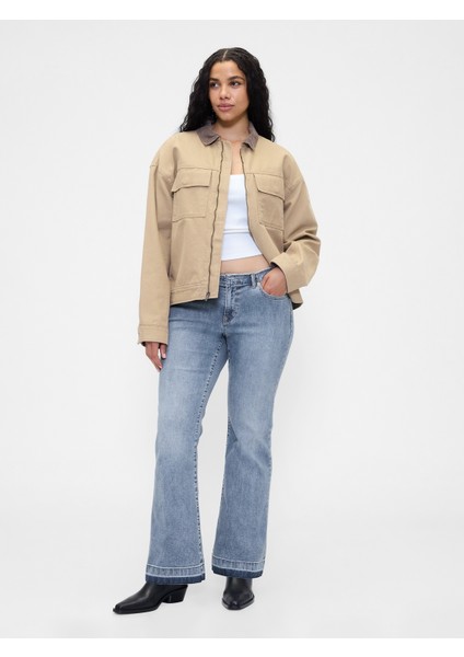 Kadın Mavi Düşük Bel Uzun ve Ince Jean Pantolon fırsatları