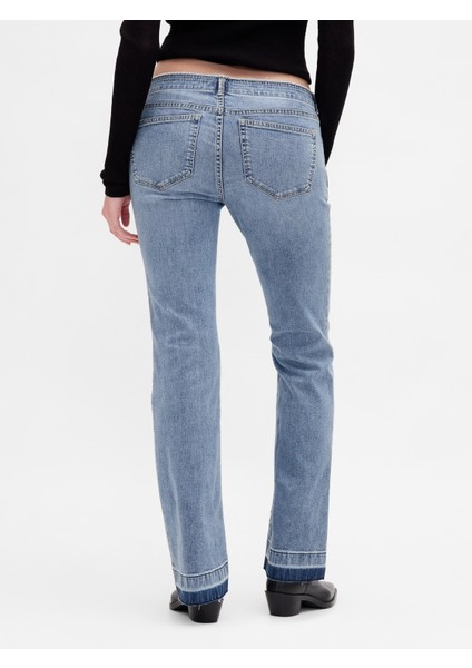 Kadın Mavi Düşük Bel Uzun ve Ince Jean Pantolon indirimleri