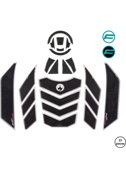 Cf 450 mt 2024 ile Uyumlu Ultimate Kaydırmaz 23 Parça Tank Pad Seti GTC02