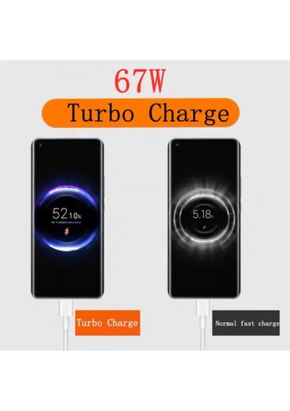 67W Turbo Şarj Cihazı Aleti 6A Kablo/adaptör Seti Type C USB Xiaomi Redmi Samsung Uyumlu Duvar Tipi fırsatları