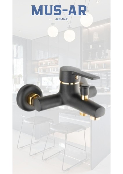 Siyah - Gold Banyo Bataryası