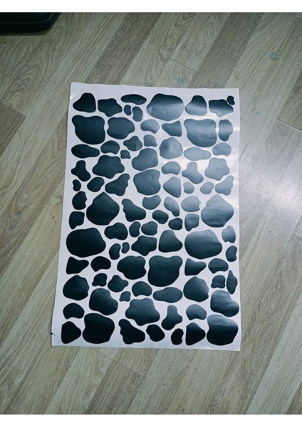 Turuncu Inek Desenli Kapı ve Duvar Dekor Stickeru modelleri