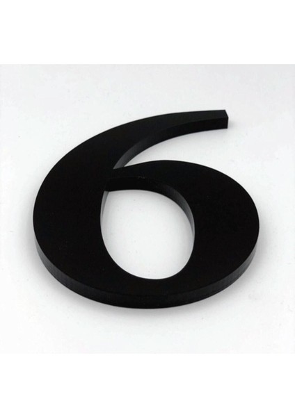 Turuncu Siyah Pleksi Kapı Numarası, Kendinden Yapışkanlı, Modern ve Şık Tasarım