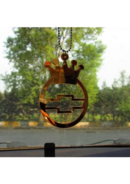 Turuncu Renkli Gold Ayna Süsü, Şık ve Kaliteli Dekoratif Aksesuar