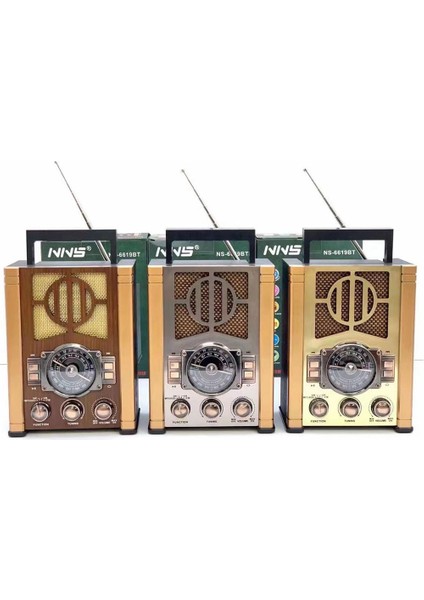 Nns Taşınabilir Nostaljik Fm Radyo Bluetooth + Tf Kart + Usb Destekli Ahşap Kasa Radyo fiyatları