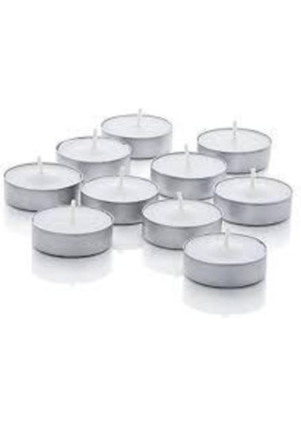 Beyaz Tealight Mum, 10'lu, 4 Saat Yanmalı, Şık ve Sade Aydınlatma Ürünü modelleri