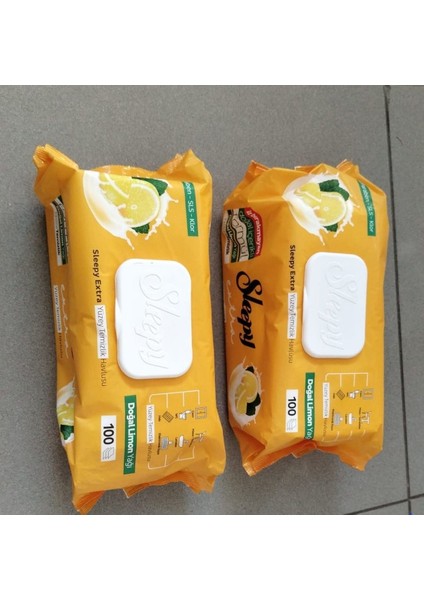 Extra Doğal Limon Yağı Yüzey Temizlik Havlusu 100'lü 2x100 200 Yaprak 2'li Set