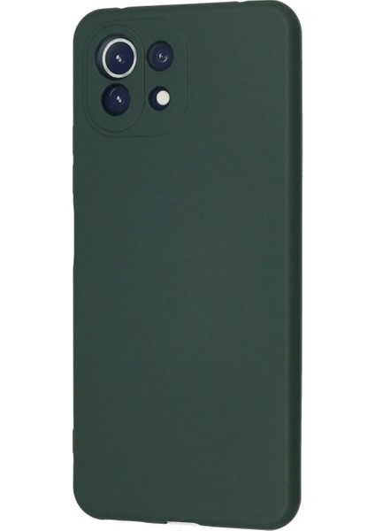 Xiaomi Mi 11 Lite Kılıf Nano Içi Kadife Silikon - Koyu Yeşil modelleri