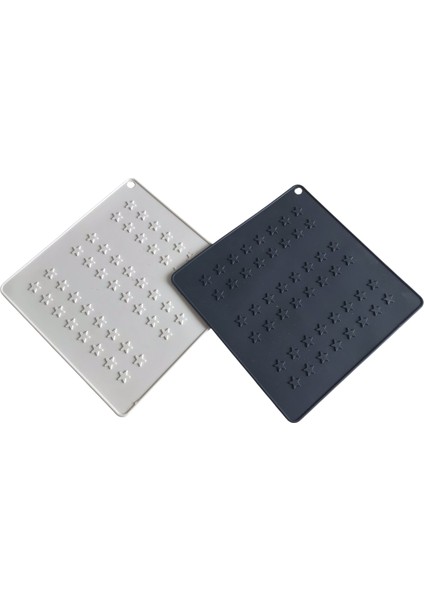 Bybirgul_pinkrose Silikon Nihale 2 Adet Siyah&beyaz ,fırın Tutacağı ,airfryer Pişirme Matı