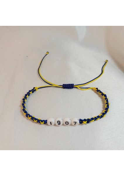 Fenerbahçe 1907 Taraftar Makrome Örgü Bileklik | El Yapımı Ayarlanabilir Sarı Lacivert Unisex Spor Takı | Dayanıklı Hediyelik Erkek Kadın Taraftar Aksesuar | FB Fenerbahçe Bileklik fırsatları