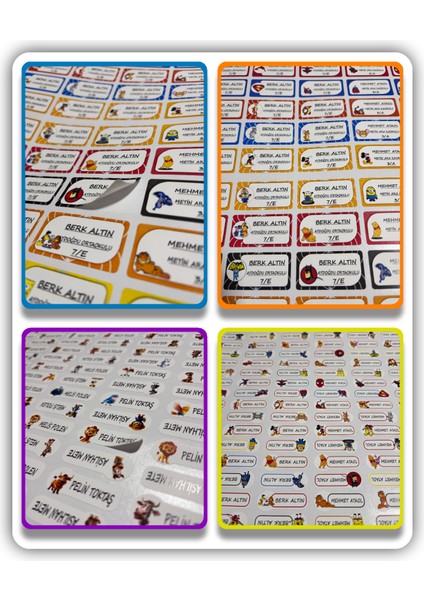 Paw Patrol Etiket Isme Özel Hobi - Okul Seti 170 Adet fırsatları