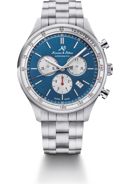 Aeromatic Chronograph Swiss Made Çelik Erkek Kol Saati