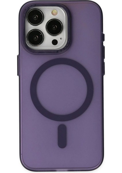 iPhone 15 Pro Kılıf Lodos Magneticsafe Mat Kapak - Mor