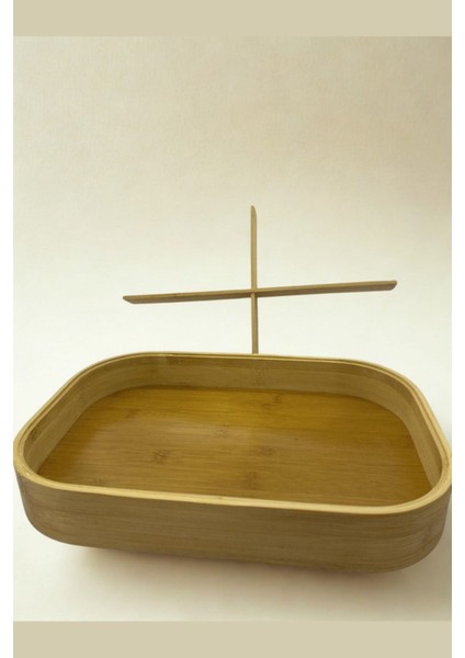 Kapaklı Dikdörtgen 4 Bölmeli Bambu Organizer, Kahvaltılık Düzeni Için Kullanışlı Tasarım modelleri