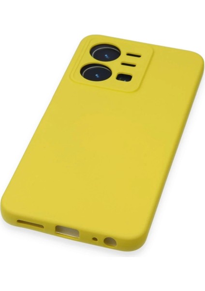 Vivo Y35 Kılıf Nano Içi Kadife Silikon - Sarı indirimleri