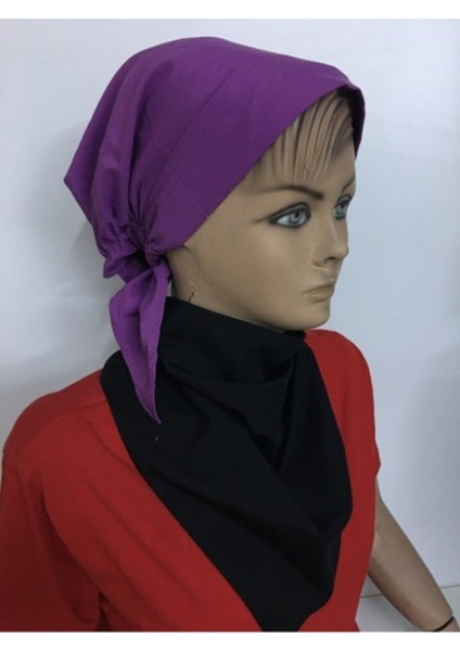 Mor Renkli, Rahat ve Şık Hastane ve Aşçı Şapkası, Kullanışlı ve Hafif Tasarım.