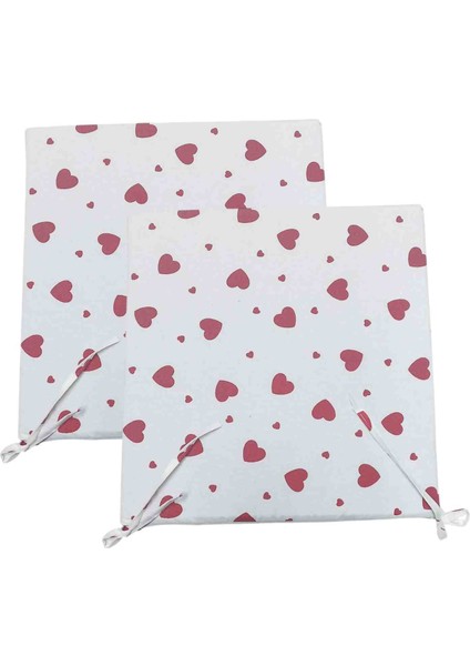 2'adet Sünger Dolgulu Fermuarlı (40 x 40 x 3 cm Ebatlarında) Sandalye Minderi