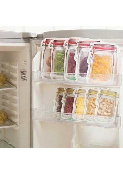 Kavanoz Görünümlü Kilitli Saklama Poşeti 620 ml (1 Adet ) fırsatları