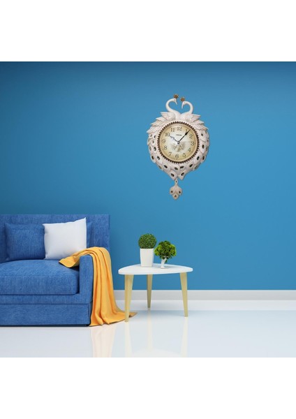 Duvar Saati Tavuskuşu Temalı Polyester Saat No.4 40 x 60 cm modelleri