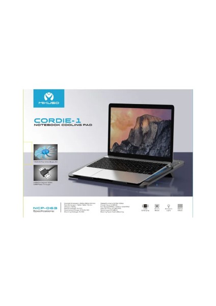 Cordoin 01 Tek Fanlı Laptop Soğutucu Cooling Pad Notebook Altlığı