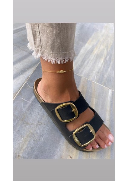 Balık Figürlü Minimal Gold Renkli Halhal