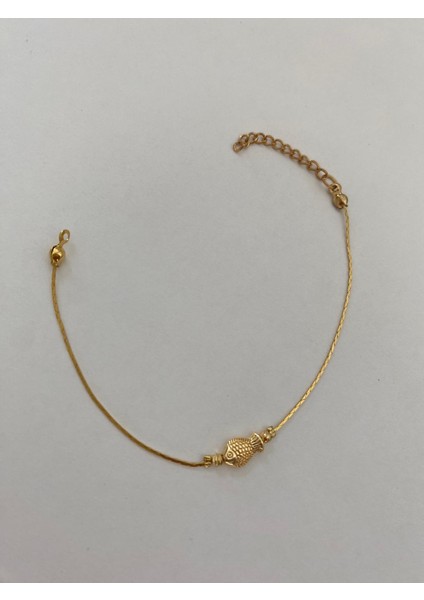Balık Figürlü Minimal Gold Renkli Halhal fiyatları