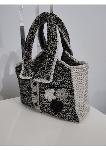 El Yapımı Orta Boy Gömlek Figürlü El ve Kol Çantası