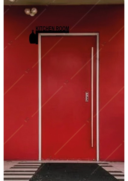 Yazılı Köşelik, Sol Köşe Ahşap Kapı Süsü, Dekoratif, Siyah fiyatları