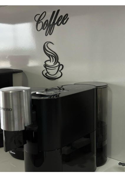 Şık Siyah Mutfak Duvar Dekoru, Plastik Yazı, Modern Mutfak Dekorasyonu modelleri