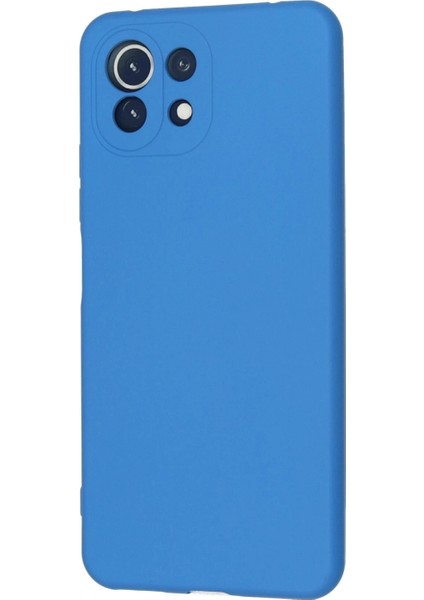 Xiaomi Mi 11 Lite Kılıf Nano Içi Kadife Silikon - Mavi modelleri