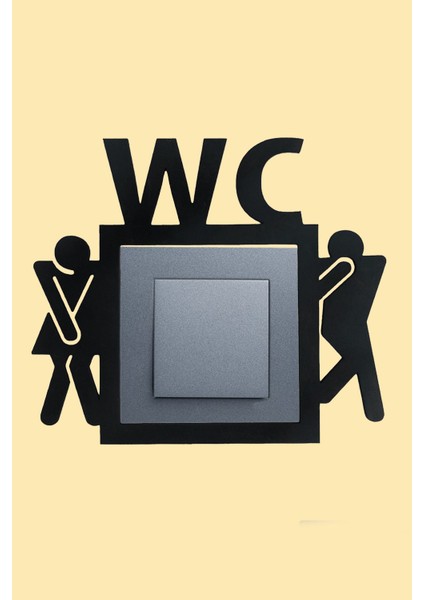 Şık Ahşap Tuvalet Wc Priz Çerçevesi Dekorasyon Siyah fiyatları