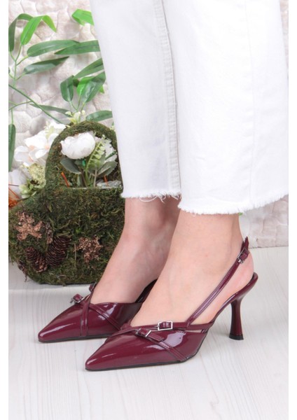 2105 Ceyn Rugan Çift Toka Detaylı Arkası Açık Topuklu Kadın Ayakkabı fiyatları