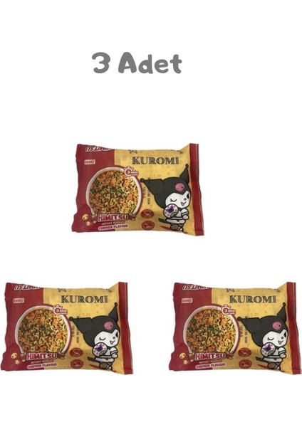 Himitsu Kuromi Noodle Bag Chicken 75G 3 Adet