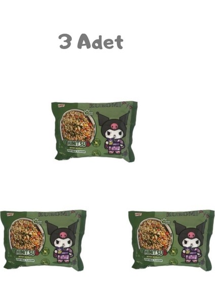 Himitsu Kuromi Noodle Bag Vegetable 75G 3 Adet