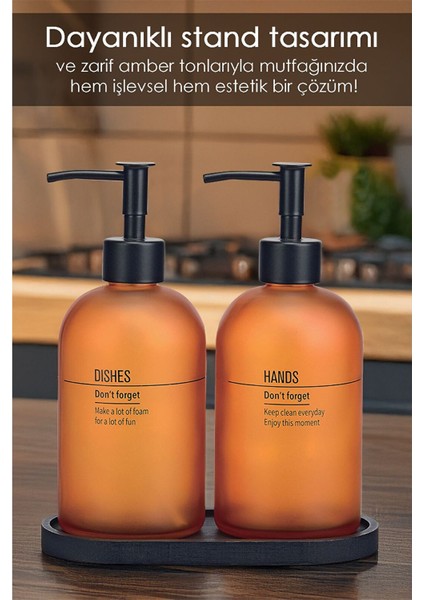 2'li Tezgah Üstü Standlı Sıvı Sabunluk Seti Siyah Standlı 1000 ml Sabunluk Seti fırsatları