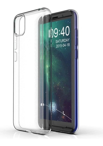 Huawei Y5P Kılıf Lüx Şeffaf Silikon - Şeffaf
