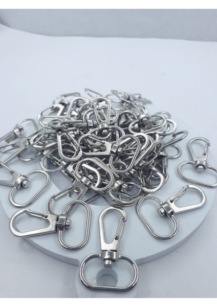 Turuncu Makrome Anahtarlık Klipsi 10'lu Set, Şık ve Kullanışlı Aksesuarlar