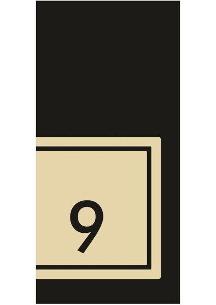 Siyah ve Gold Aynalı Pleksi Daire Kapı Numarası, Şık ve Modern Tasarım