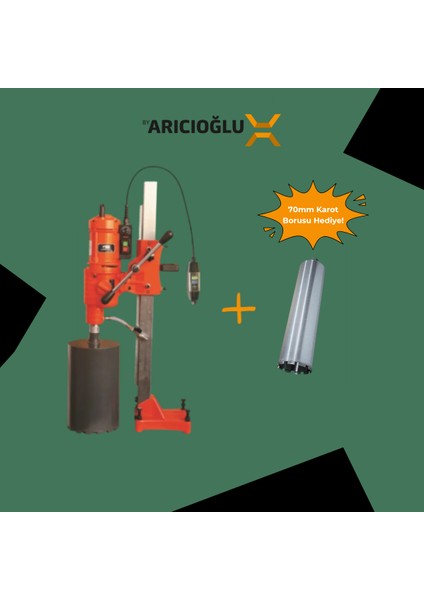 9300 Karot Makinası 4350 W Düz Sehpalı