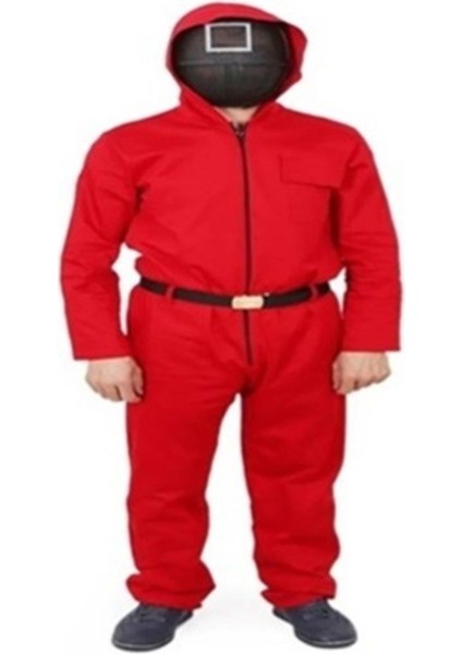 Yetişkin Kırmızı Squid Game Kostüm, Eğlence ve Şıklık Bir Arada