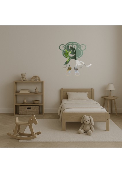 Ahşap Dekoratif Maymun Aynalı Tablosu - TOA5166-5354 fırsatları